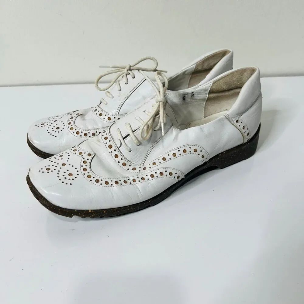 Sesto Meucci Golf By Sherry White Saddle Shoe Golf Shoes Sz 8M